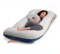 cauzyart Pregnancy Maternity Pillows for Sleeping 55 Inches U-Shape Full Body Pillow Support - for Back, Hips, Legs, Belly for Pregnant Women with Removable Washable Velvet Cover