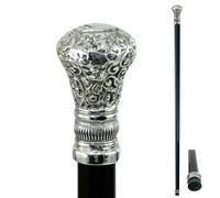 Cavagnini Elegant Walking Cane For Men Beechwood With Pewter Handle