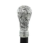 Cavagnini Italian Beechwood Cane With Silver Look Pewter Handle Custom