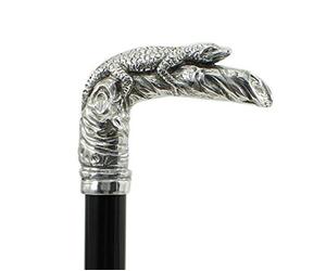 Cavagnini Walking Cane For Seniors, Elegant, Personalized In Beech Wood With A Solid Metal Handle, Made In Italy