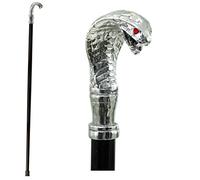Cavagnini Walking Stick, Beech Wood, Metal Handle, Custom Engraving, 38 inches, Black