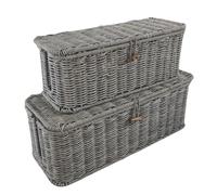 Caval Organizer Box - 2x Cable Management Box Set, Desktop Wire Container | Pet Pets, Multiple Cover, Electric Stripes, Cables