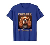 Cavalier Forever Owner Cavalier King Charles Spaniel T-Shirt, Men, Royal Blue, Small