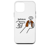 Cavalier King Charles Dog Behave No Stubborn Meme Cartoon Case for iPhone 12 mini