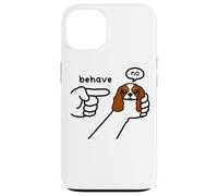 Cavalier King Charles Dog Behave No Stubborn Meme Cartoon Case for iPhone 13