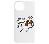 Cavalier King Charles Dog Behave No Stubborn Meme Cartoon Case for iPhone 14 Plus