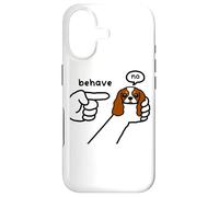 Cavalier King Charles Dog Behave No Stubborn Meme Cartoon Case for iPhone 17