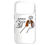 Cavalier King Charles Dog Behave No Stubborn Meme Cartoon Case for iPhone 17 Pro