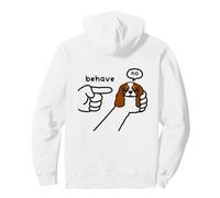 Cavalier King Charles Dog Behave No Stubborn Meme Cartoon Pullover Hoodie
