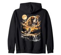 Cavalier King Charles Howling To The Moon Zip Hoodie