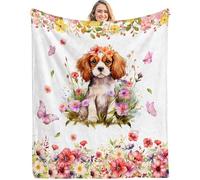 Cavalier King Charles Lovers Blanket for Dog Lovers,Super Soft Throw Blanket for Girl Gift Ideas (Cavalier King Charles, 50 * 60in)
