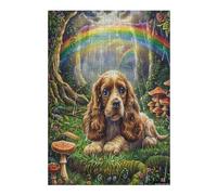 Cavalier King Charles Spaniel 300 Piece Jigsaw Puzzle for Adults Cocker Rainbow Pet Lover Gift Animal Themed Detailed Artwork for Dog Cat Owners 300 PCS