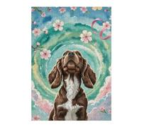 Cavalier King Charles Spaniel 300 Piece Pack Classic Jigsaw Puzzle Cute Pet Couple Puzzle Partners Ultra Difficult Wall Decor Easter New Year Paperboard Material 300 PCS