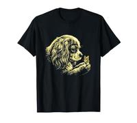 Cavalier King Charles Spaniel and a Butterfly Vintage T-Shirt