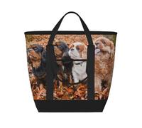 Cavalier King Charles Spaniel Autumn Puppies,Lunch Bags Large Capacity Insulated Tote Bag For Women Men Work Picnic Travel