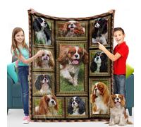 Cavalier King Charles Spaniel Blanket Gifts for for Boys Girls Kids Throw Blanket for Couch Bed Cozy Fuzzy Soft Flannel Fleece Blanket Small Size 40" X 50" Toddler Blankets for Daycare Nap Preschool