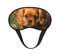 Cavalier King Charles Spaniel Brown Curly Dogs, Full Eye Covers Light Blocking Eye Masks Blackout Sleep Eye Muffs