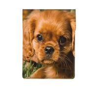 Cavalier King Charles Spaniel Brown Curly Dogs, PU Leather Laptop Sleeve, Notebook Bag Laptop Case Sleeve Tablet Briefcase