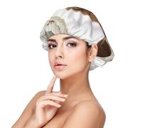 Cavalier King Charles Spaniel Brown Spaniel,Adjustable Silk Hair Wrap Adult's Satin Sleeping Cap Hair Women's Elastic Sleep Bonnet