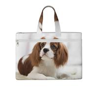 Cavalier King Charles Spaniel Brown Spaniel,Canvas Document Bag Zipper File Tote Bag Handbag Briefcase for School Office