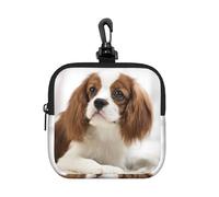 Cavalier King Charles Spaniel Brown Spaniel, Coin Purse Square Zipper Storage Bag, Change Pouch with Lobster Buckle Clasp Buckle, Change Purse