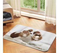 Cavalier King Charles Spaniel Brown Spaniel,Waterproof Pet Feeding Mat,Cat Dog Placemats for Food and Water, PU Leather Food Mats,40x60cm