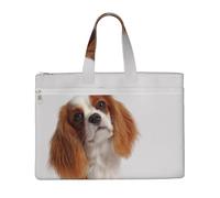 Cavalier King Charles Spaniel,Canvas Document Bag Zipper File Tote Bag Handbag Briefcase for School Office