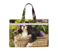 Cavalier King Charles Spaniel,Canvas Document Bag Zipper File Tote Bag Handbag Briefcase for School Office