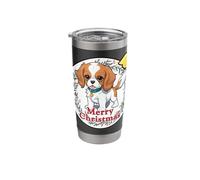 Cavalier King Charles Spaniel Christmas Ornament Art Stainless Steel Insulated Tumbler