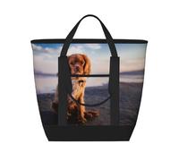 Cavalier King Charles Spaniel Coast Pets Dogs,Lunch Bags Large Capacity Insulated Tote Bag For Women Men Work Picnic Travel