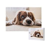 Cavalier King Charles Spaniel Cute Dogs Pets,1000 Pieces Wooden Jigsaw Family Game Jigsaw Puzzles for Adults Teens Home Decor