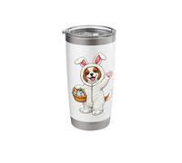 Cavalier King Charles Spaniel Dog As Easter Bunny Funny Cute Stainless Steel Insulated Tumbler