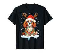 Cavalier King Charles Spaniel Dog Christmas Santa Hat Xmas T-Shirt