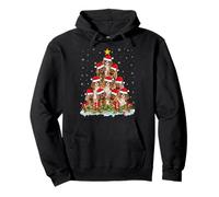 Cavalier King Charles Spaniel Dog Christmas Tree Lights Xmas Pullover Hoodie