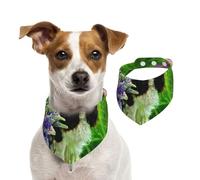 Cavalier King Charles Spaniel Dog Lupin Flowers,Pet Bib Scarf Cats Dog Bandana Dogs Towel Bib Adjustable Pet Scarf,S