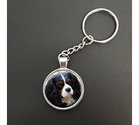Cavalier King Charles Spaniel Dog Pendant On A Split Ring Keyring Ideal Birthday Gift N447
