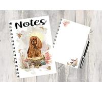 Cavalier King Charles Spaniel Dog Ruby Notebook / Notepad with picture on each page - Great Gift for any Dog Lover