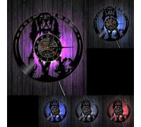 Cavalier King Charles Spaniel Dog Wall Clock Cavalier Wall Art Dog Breed Pug Dog Vinyl Record Clock Dog Lover Housewarming Gift With LED