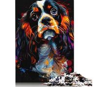 Cavalier King Charles Spaniel Dog Wooden Jigsaw Puzzles for Adults 1000 Pieces,Jigsaw Puzzle for Adult Family Games Jigsaws Wall Decoration 1000pcs (75x50cm)