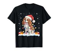 Cavalier King Charles Spaniel Dogs Tree Light Xmas Pet Dog T-Shirt
