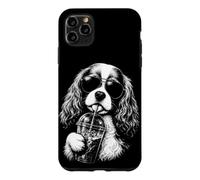 Cavalier King Charles Spaniel Drinking Iced Coffee Funny Dog Case for iPhone 11 Pro Max