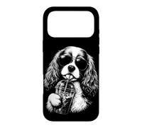 Cavalier King Charles Spaniel Drinking Iced Coffee Funny Dog Case for iPhone 17 Pro Max