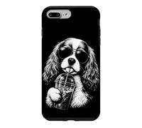 Cavalier King Charles Spaniel Drinking Iced Coffee Funny Dog Case for iPhone 7 Plus/8 Plus