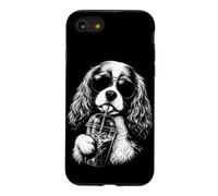 Cavalier King Charles Spaniel Drinking Iced Coffee Funny Dog Case for iPhone SE (2020) / 7/8
