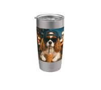 Cavalier King Charles Spaniel Drinking Iced Coffee Funny Stainless Steel Insulated Tumbler