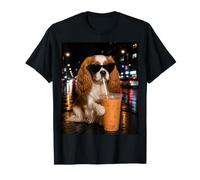 Cavalier King Charles Spaniel Drinking iced Coffee T-Shirt
