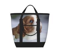 Cavalier King Charles Spaniel Face,Lunch Bags Large Capacity Insulated Tote Bag For Women Men Work Picnic Travel