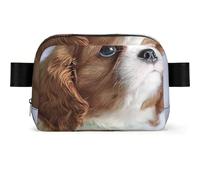 Cavalier King Charles Spaniel Face, Square Waist Bag Travel Bum Bag Casual Chest Bag Fanny Pack for Men Women