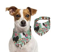 Cavalier King Charles Spaniel Floral,Pet Bib Scarf Cats Dog Bandana Dogs Towel Bib Adjustable Pet Scarf,L