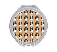 Cavalier King Charles Spaniel Folding Make Up Mirror, Compact 2X/1X Magnification Mirror, Women Portable Travel Makeup Mirror 2.4 x 2.4 inch